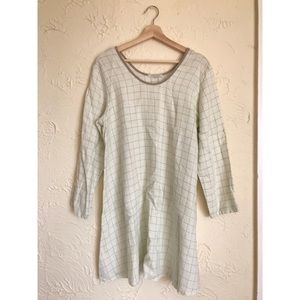 XS/S stunning 100% linen grid dress natural modern
